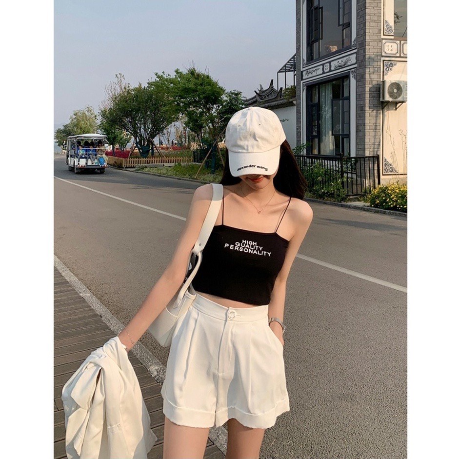 Quần short đùi nữ gập gấu chất tuyết mưa mặc phong cách cho mùa hè | BigBuy360 - bigbuy360.vn