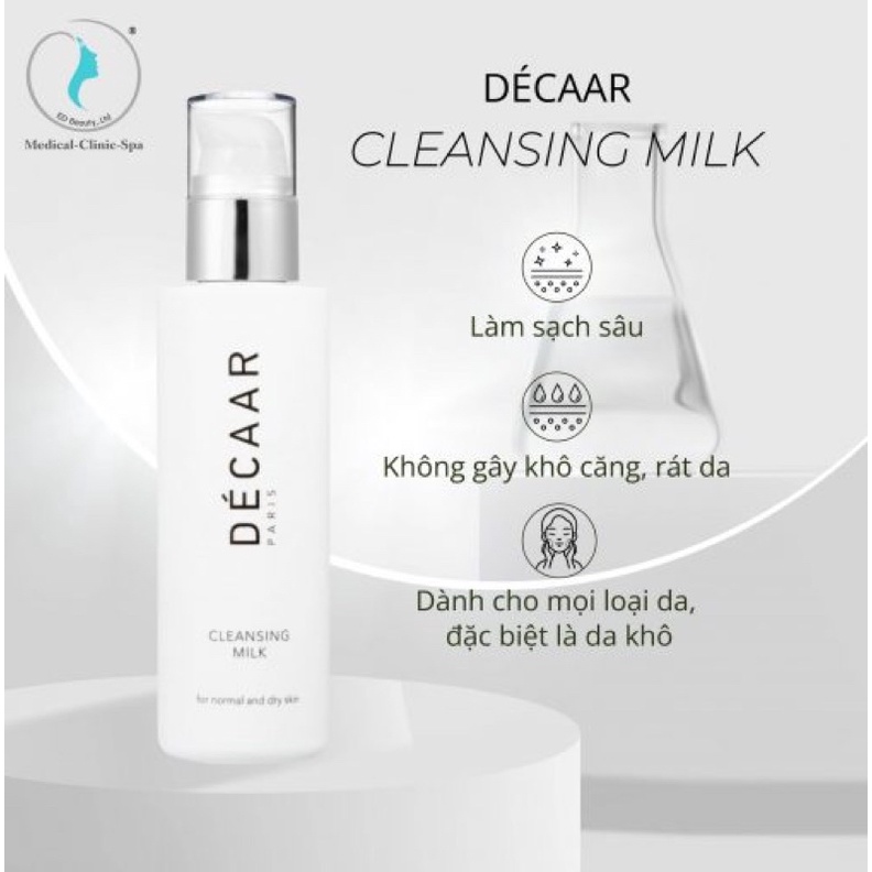 Sữa rửa mặt Decaar Cleansing Milk - Purifying Cleansing Gel làm sạch sâu se khít lỗ chân lông