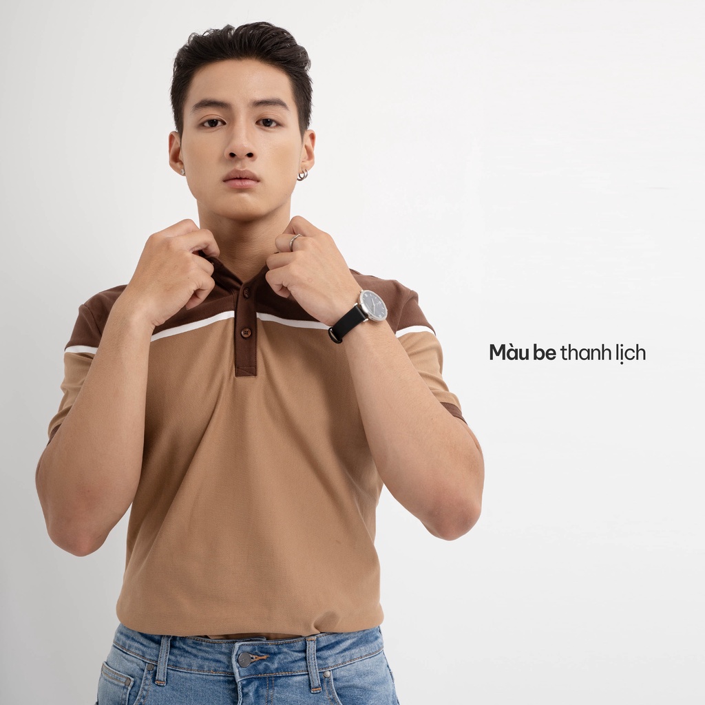 Áo polo nam BEN & TOD R1300BB308 vải thun cotton, nam tính, chỉn chu, sang trọng, thanh lịch, cao cấp