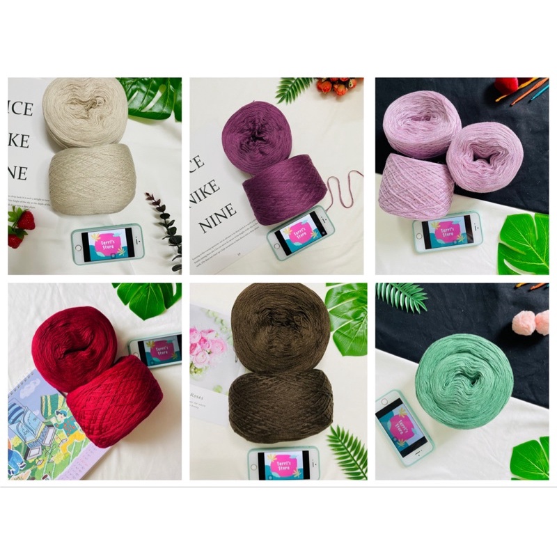 Sợi Cotton pha Cashmere - Sợi chập (Sợi siêu mền rũ) - Dùng đan móc tất cả sản phẩm cho bốn mùa
