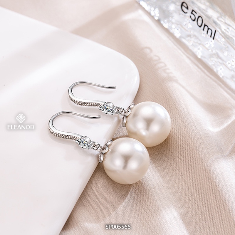 Bông tai nữ Eleanor Accessories chuôi móc câu đính đá khuyên tai ngọc trai nhân tạo phụ kiện trang sức 5566