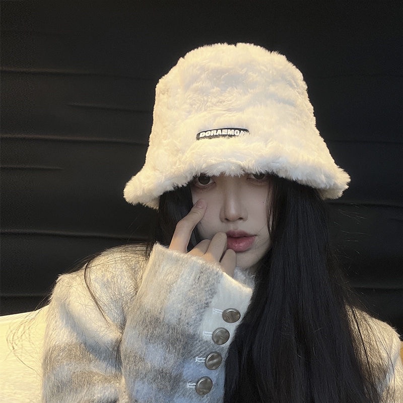 Mũ bucket lông thỏ thời trang thu đông hot hit Ulzzang - FuYu House