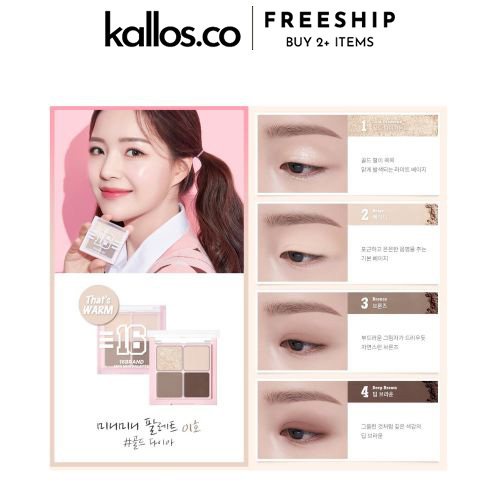 Bộ Phấn Mắt Má Hồng 16 Brand Mini Mini Palette - Kallos Vietnam
