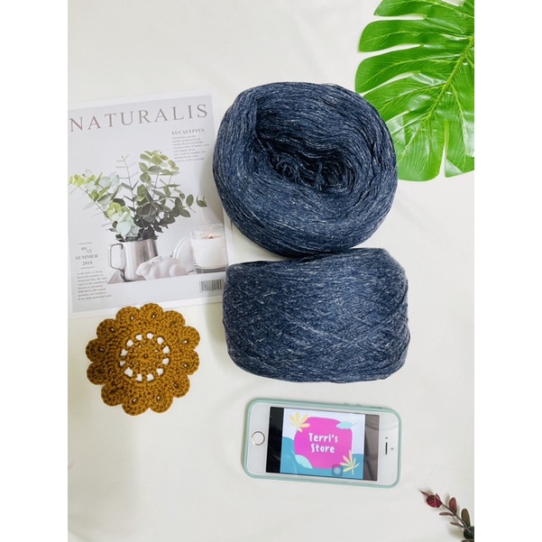 Yarn - Sợi 100% Organic Cotton - Sợi chập  - Sợi mền siêu nhẹ và mát dùng đan móc sản phẩm mùa hè