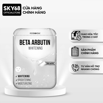 Mặt nạ giúp dưỡng trắng, đều màu da Foodaholic Beta Arbutin Whitening Mask 23ml - BETA ARBUTIN
