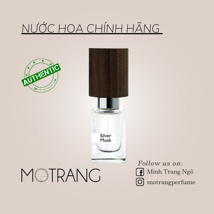 Nước Hoa Unisex Nasomatto Silver Musk Xạ Hương thơm ngát, lưu hương lâu,  5ml - 10ml - 20ml