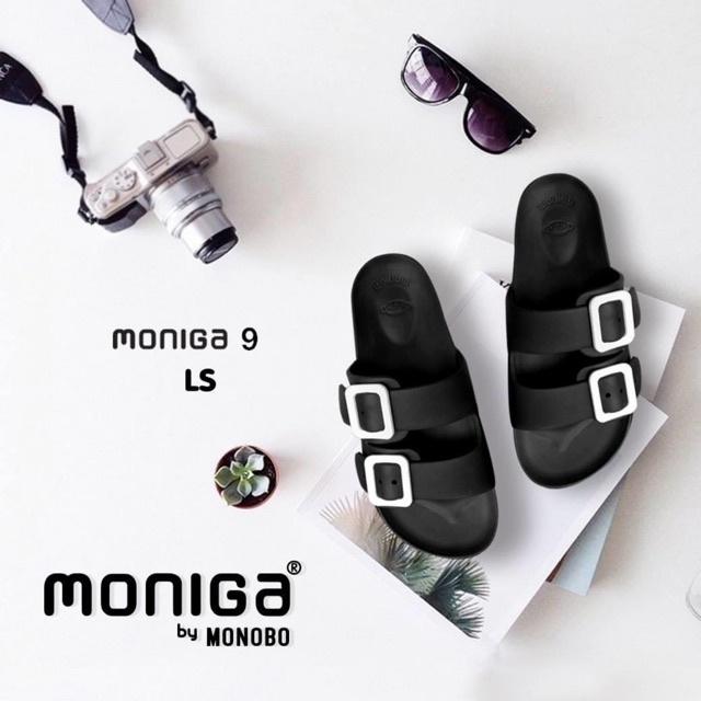 Dép nam/nữ đúc nguyên đôi hai quai khóa cách điệu siêu nhẹ, êm chân Thái Lan - Moniga 9SP