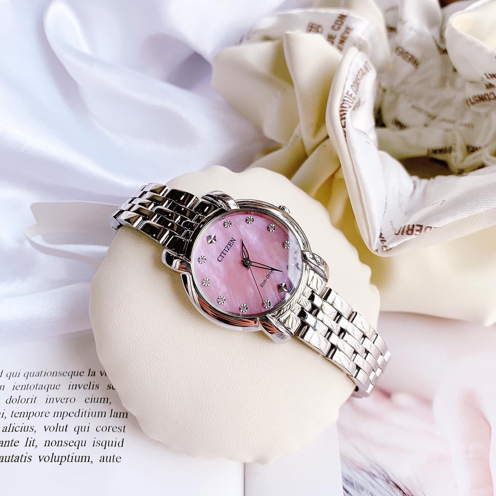 Đồng hồ nữ chính hãng Citizen EM0710-54Y - Máy Pin năng lượng ánh sáng- kính cứng cường lực