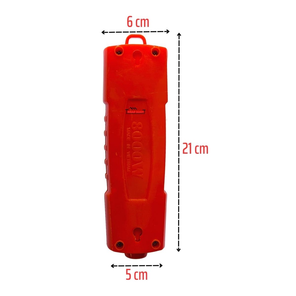Ổ cắm chịu tải 4 chỗ cắm Maxkaro công suất 6000w, lõi sứ chịu nhiệt, vỏ nhựa chống va đập, chống cháy - 4P6