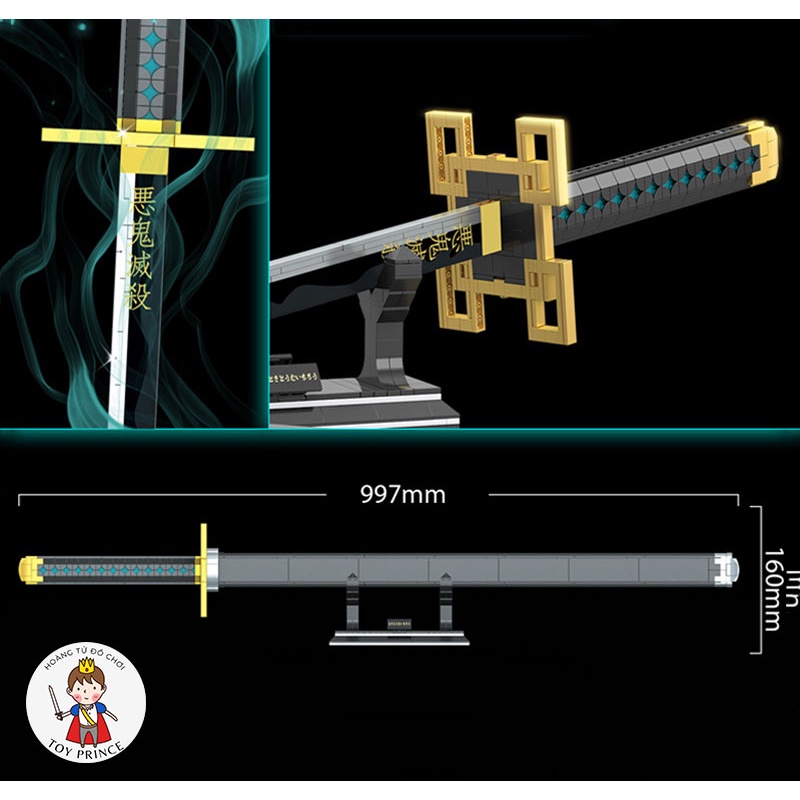 ĐỒ CHƠI LẮP RÁP MÔ HÌNH KIẾM HÀ TRỤ TOKITOU MUICHIROU TRONG KIMETSU NO YAIBA ANIME DK1515 VỚI 771PCS