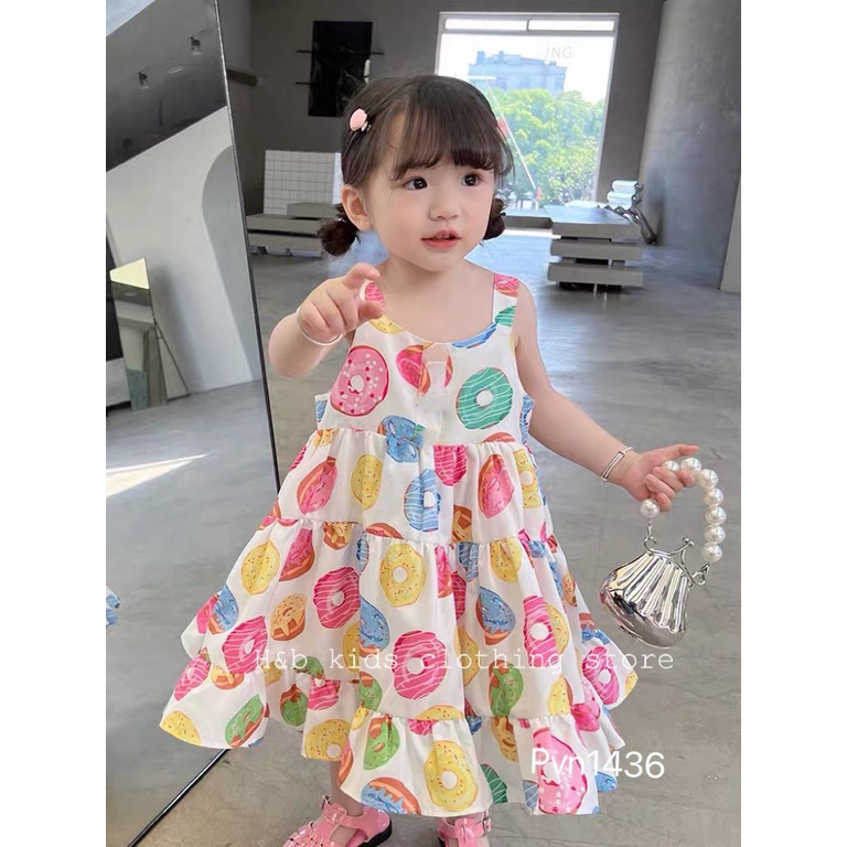 🌼Đầm Váy Candy Chất Thô Hàn Cực Mát Cho Bé Gái 10-21kg 🌼BABINO HOUSE🌼 (V04)