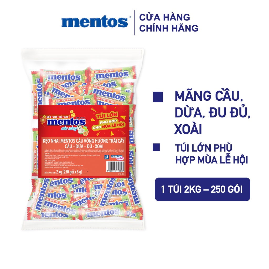 Kẹo nhai Mentos (Túi 2kg tiết kiệm)