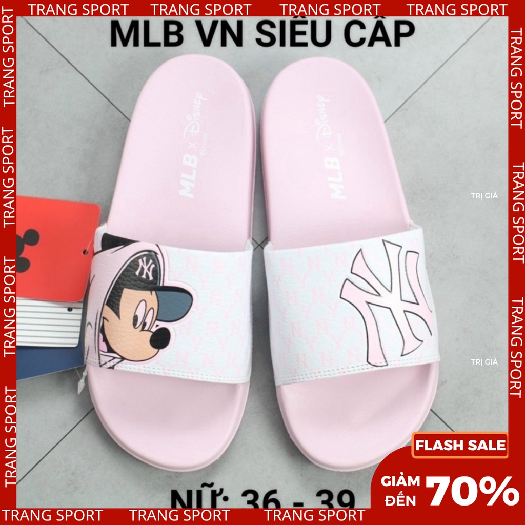 Dép 𝐌𝐋𝐁 mickey màu hồng trending tặng hộp