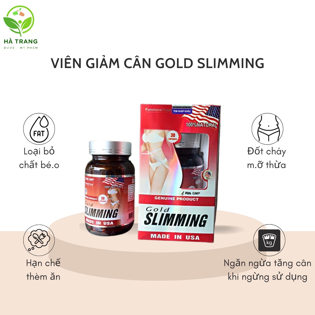 Giảm cân cấp tốc AN TOÀN HIỆU QUẢ Gold Slimming Mỹ