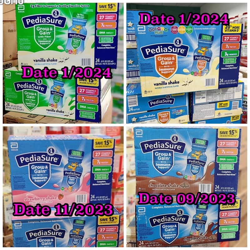 -Sữa nước Pediasure vani 237ml-thùng 24 chai