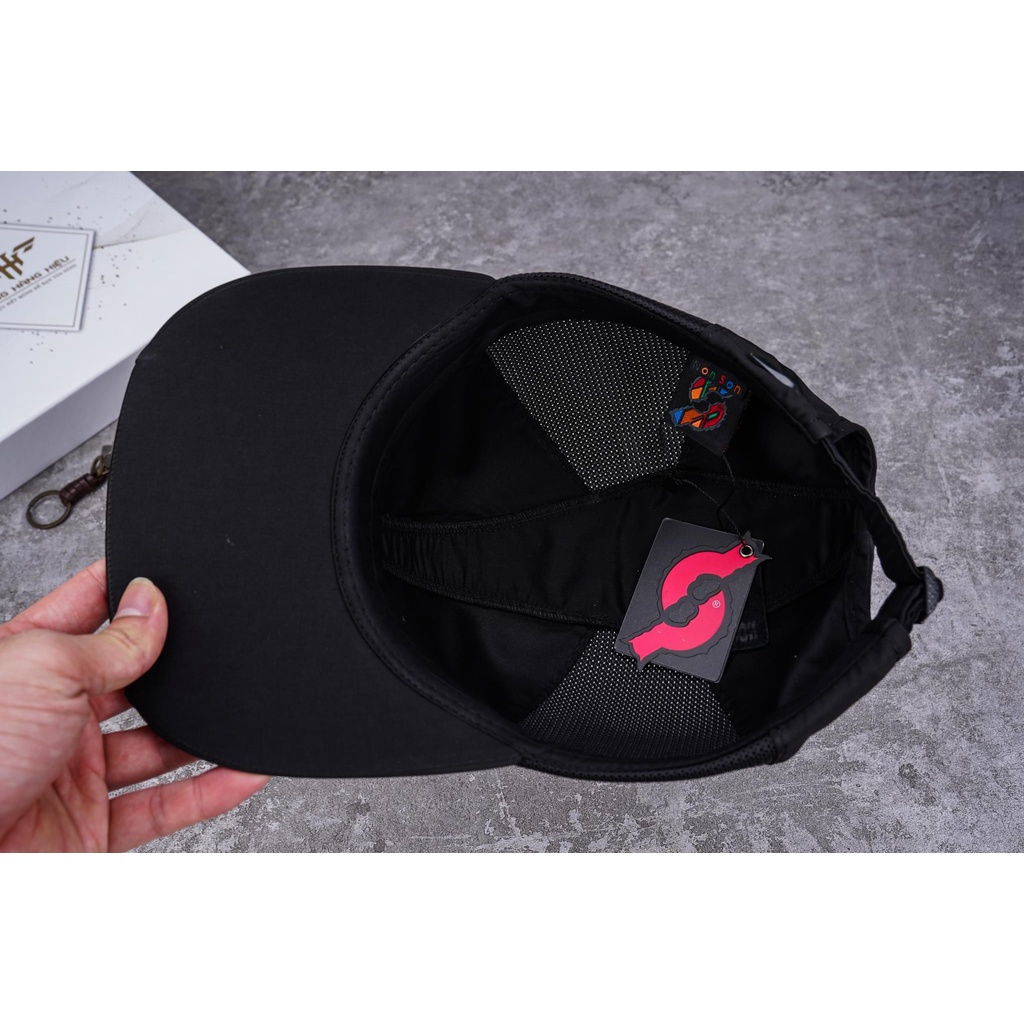 Nón Sơn chính hãng dáng không chóp phối da cao cấp dành cho nam chất liệu gió cao cấp MC163C  - Hùng Nón Hiệu