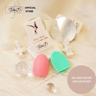 Cục giặt cọ trang điểm Feather B (Giao màu ngẫu nhiên)