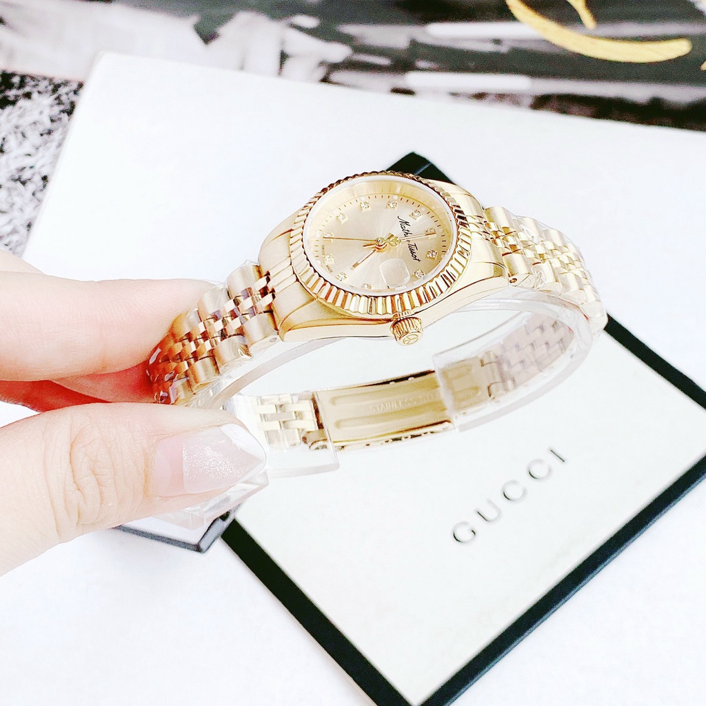 Đồng hồ nữ dây thép Mathey Tissot Crystal D710PDI