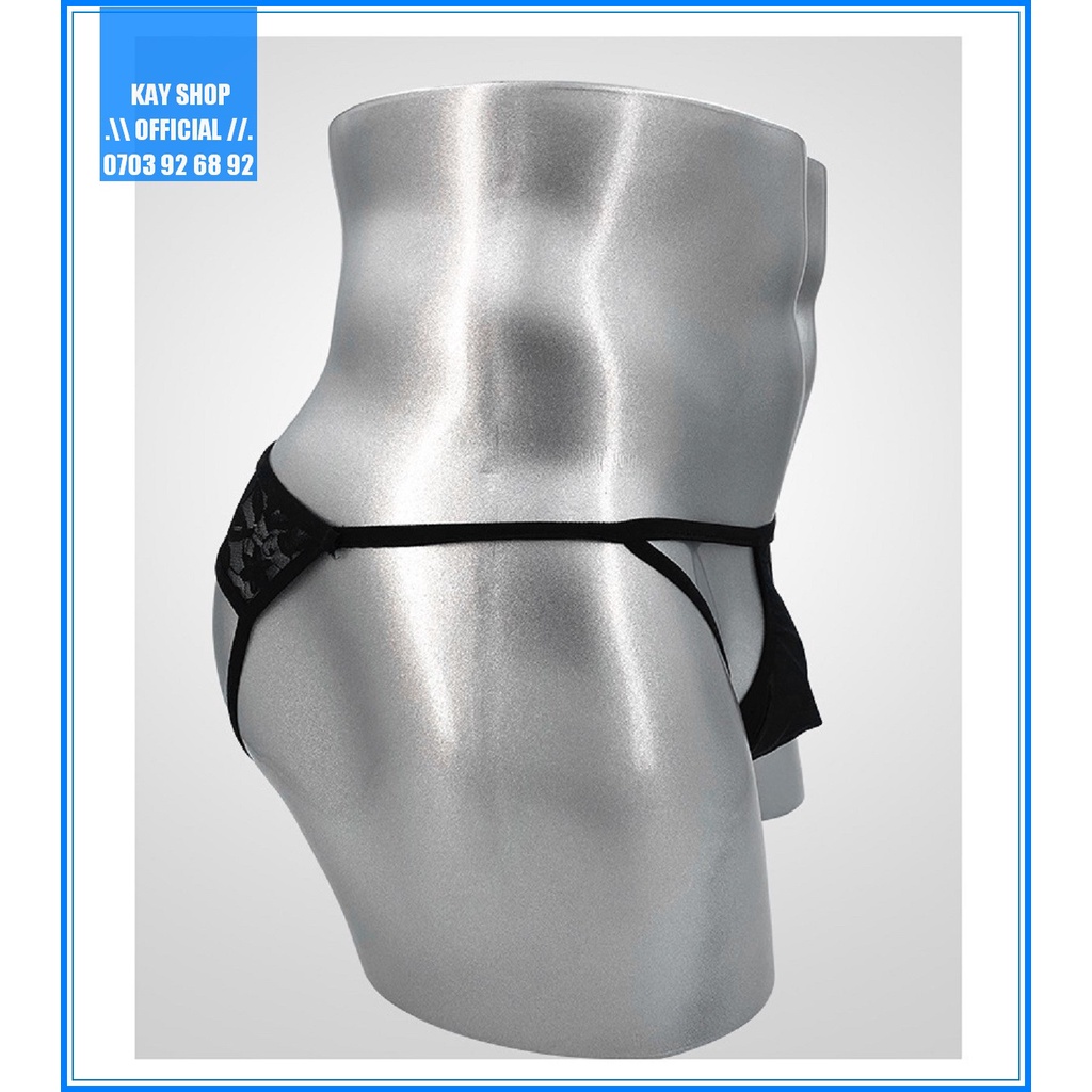 Quần lót lưới xuyên thấu dây sexy ren sau mông - Quần sịp nam gợi cảm cho nam khoe mông quyến rũ