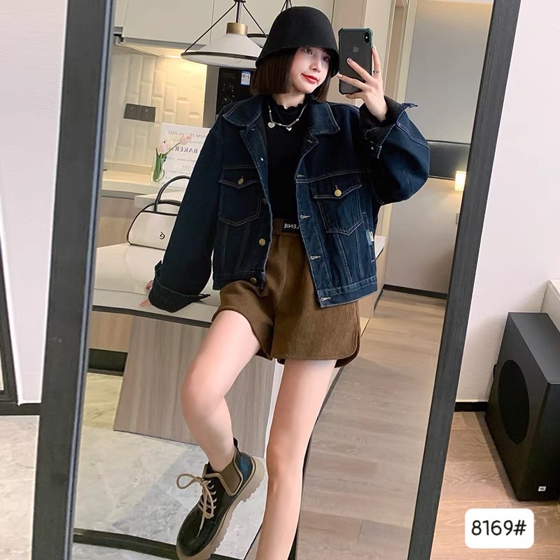 Áo khoác Jeans croptop nữ siêu xinh ảnh thật hàng có sẵn