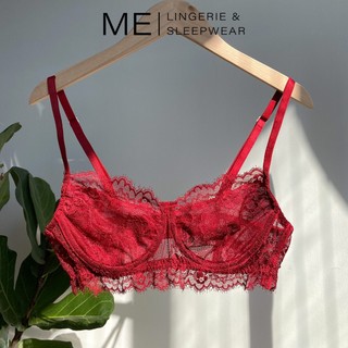 Áo Ngực Ren Viền Mi Dreamer Đỏ Đô Có Gọng Không Đệm Mút Gợi Cảm Cao Cấp Thiết Kế Melingerie & Sleepwear