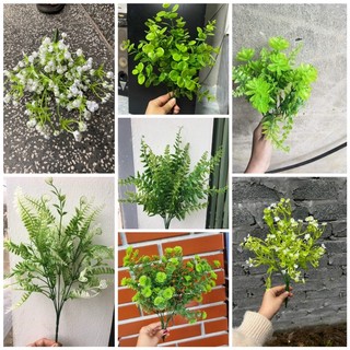 Cụm lá điểm, cỏ điểm trang trí _Hoa giả