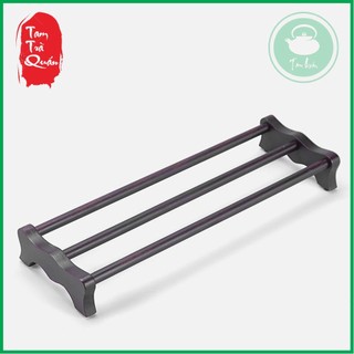 Gác chén trà gỗ mun ( 2 thanh ngang)