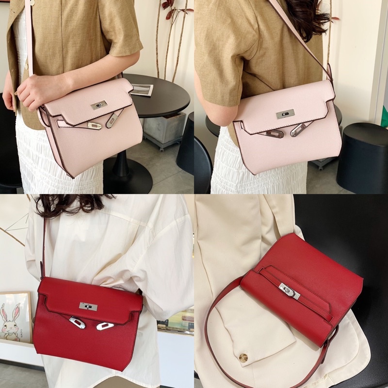 Túi đeo chéo và đeo kẹp nách trơn đơn giản khoá HM 2023