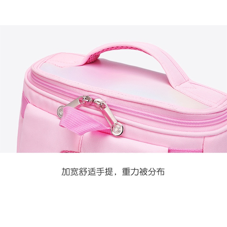 Balo chống gù cho bé gái tiểu học hình ngựa lân đáng yêu chất liệu cao cấp chống thấm nước E1351