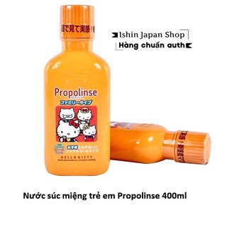 Nước súc miệng trẻ em Hello Kitty Propolinse 400ml Nhật Bản