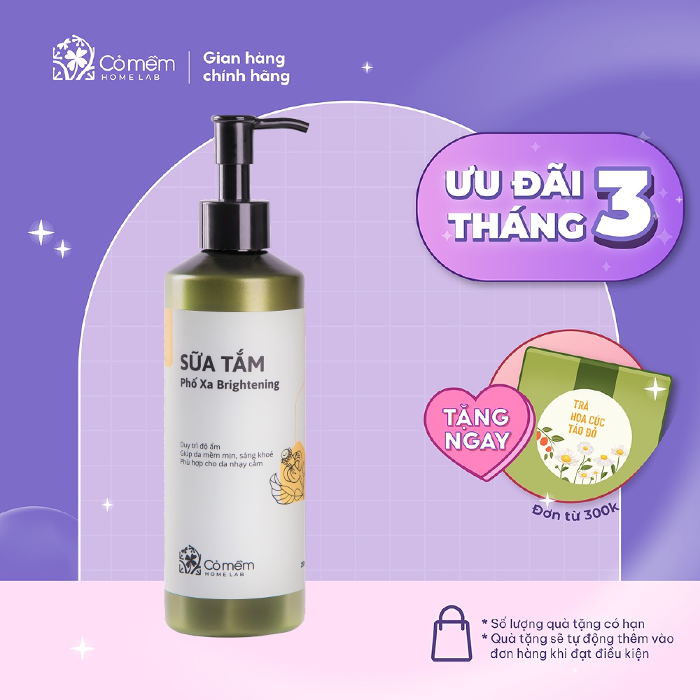 Sữa tắm Bồ Hòn Phố Xa Hương Hoa Bưởi Dưỡng Ẩm Sáng Da Cỏ Mềm 250g