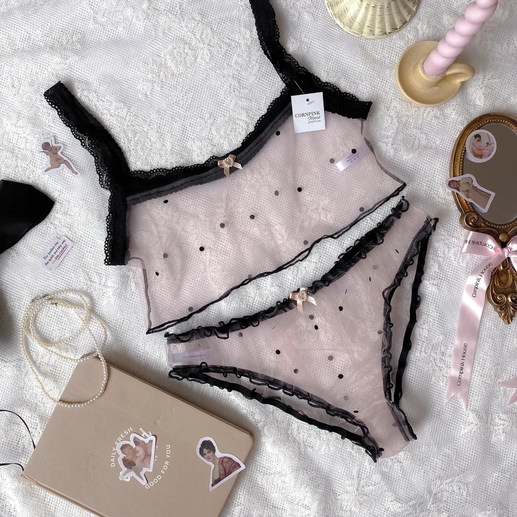 Cornpink House ✨ Like A Star | Bộ đồ lót nữ ngôi sao nhỏ | Xuyên thấu | Ngây thơ-Quyến rũ | Trong suốt | BigBuy360 - bigbuy360.vn