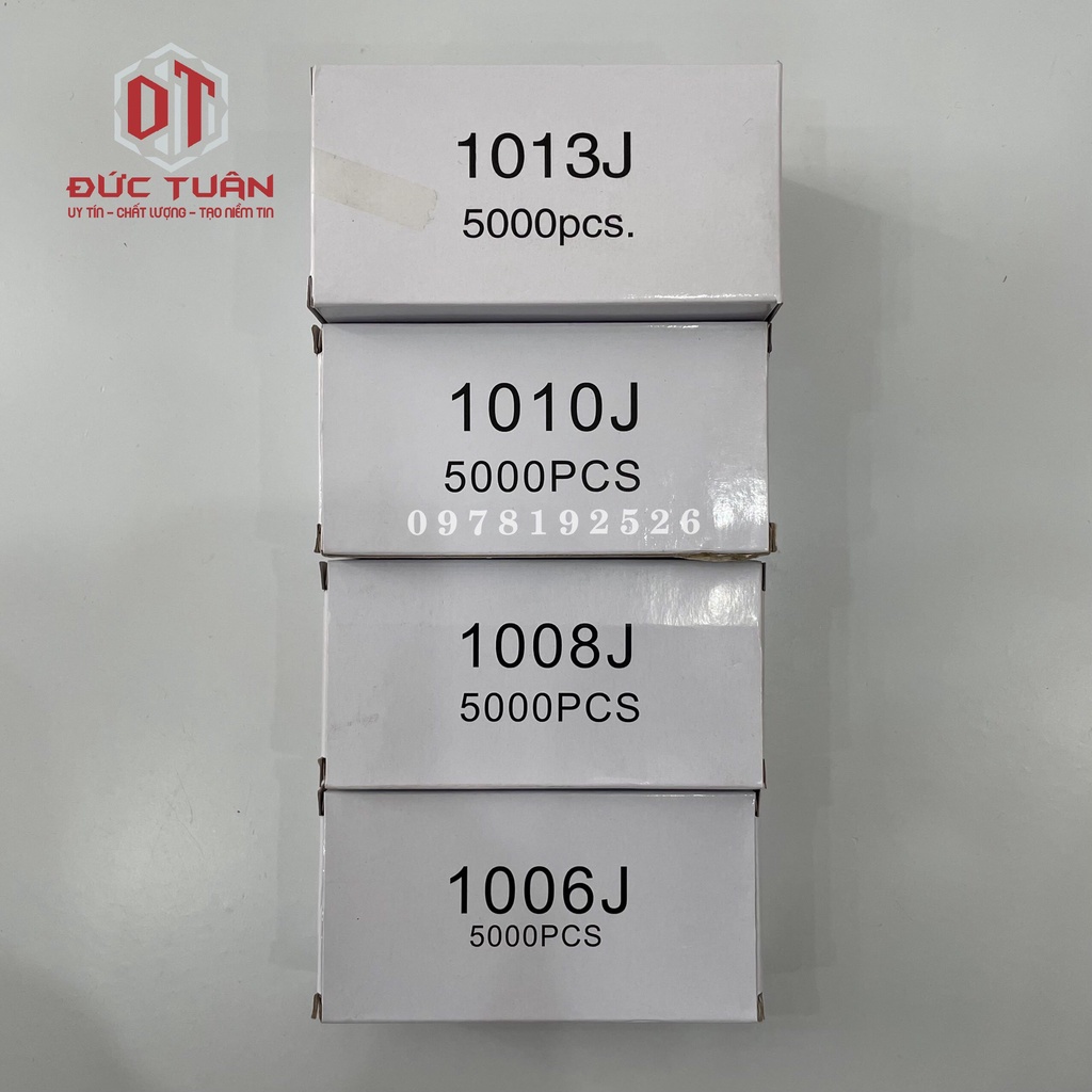 Đinh Ghim Chữ U - 1006J , 1008J , 1010J , 1013J - Hộp 5000 PCS - Dành Cho Súng Bắn Ghim 1013 Dùng Hơi