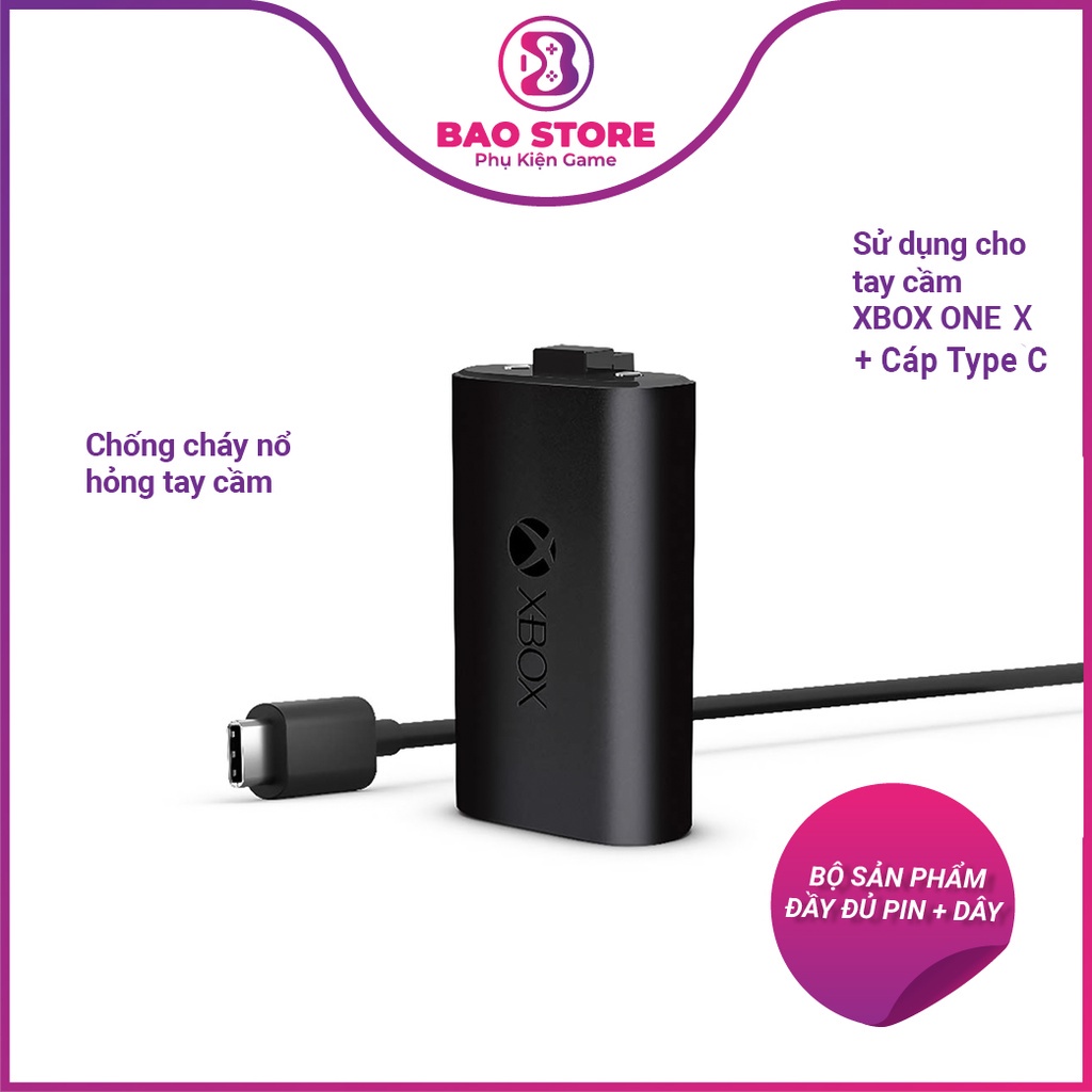 Pin sạc cho Tay Cầm Xbox One, Xbox One S, Xbox Series X, pin sạc xbox chính hãng Xbox