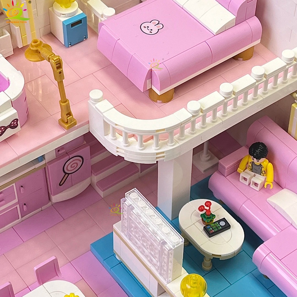 Mô Hình Đồ Chơi Lắp Ráp Nhà Búp Bê villa pet Mini Ấm Áp Sáng Tạo