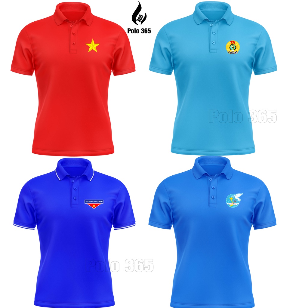 Áo Thun polo Cờ Đỏ Sao Vàng Việt Nam có cổ - Chất cá sấu poly