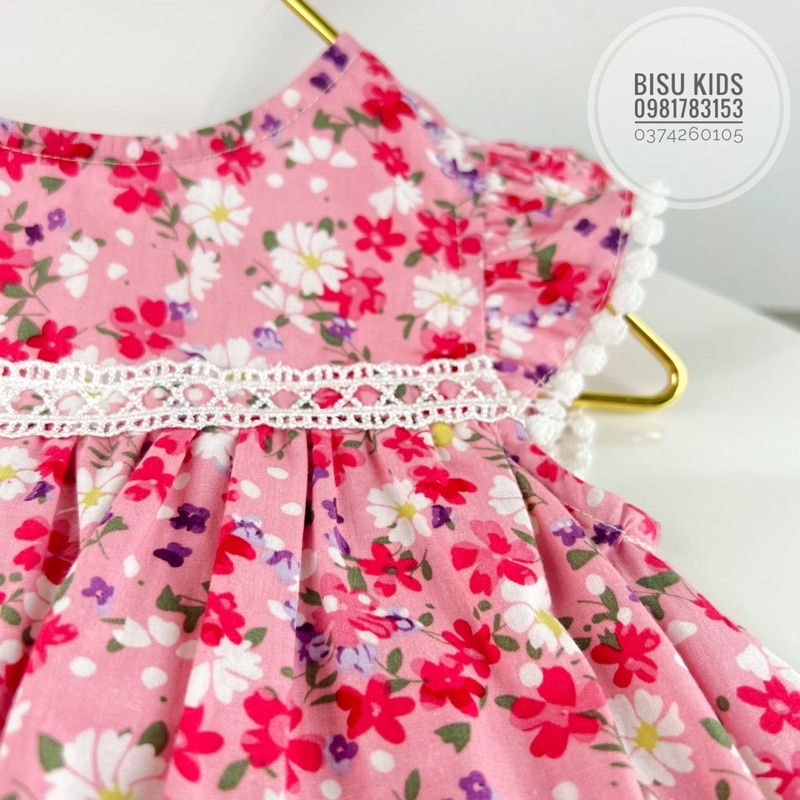 Váy công chúa bé gái,Váy bé gái cánh tiên phối ren chất lụa nhật size 8-32kg