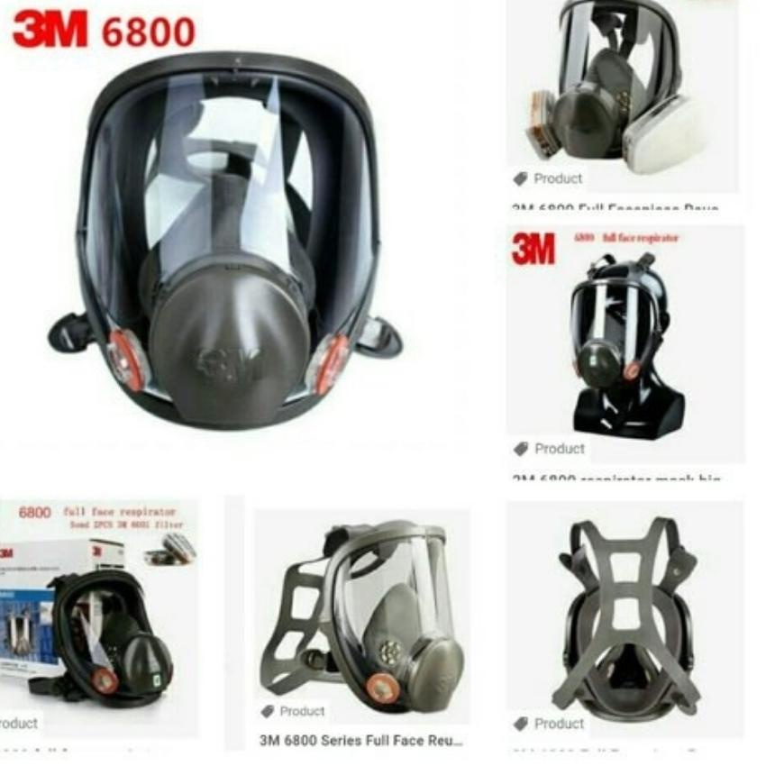 Bộ Mặt nạ phòng độc 3m6800 chống hóa chất,phun trừ sâu,khói bụi nhà máy đầy đủ phụ kiện