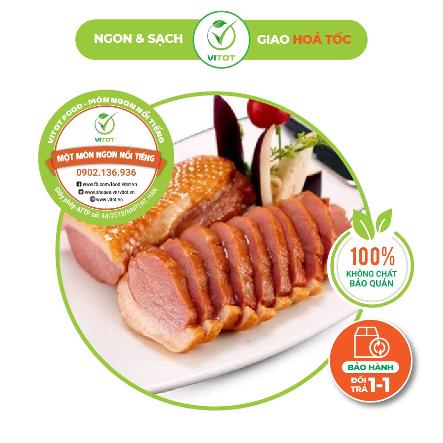 Lườn Ngỗng Hun Khói Nga Vitot Đúng Chuẩn Thịt Xông Khói Nga Miếng 200 250g