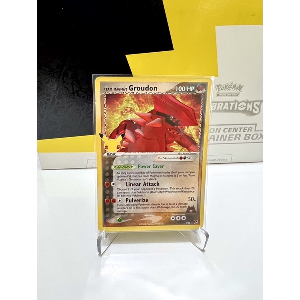 Thẻ Pokemon tcg Groudon 25th Anniversary Celebrations Holo Mint chính hãng