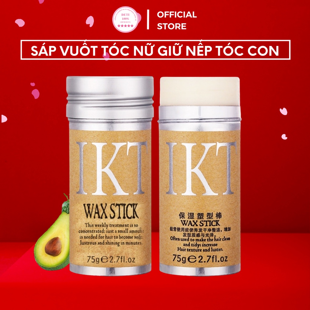 Sáp vuốt tóc Nữ dạng thỏi giữ nếp tóc con keo tạo kiểu tóc nữ tóc trẻ em mềm và dưỡng ẩm IKT 75g