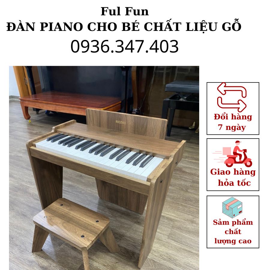 Đàn piano điện cho bé cao cấp, đàn piano đồ chơi chất liệu gỗ tự nhiên, đàn piano mini 37 phím âm thanh hấp dẫn