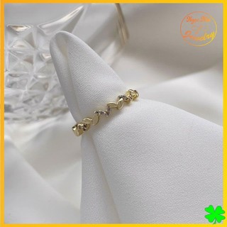 nhẫn mạ vàng kiểu dáng bông lúa mì
