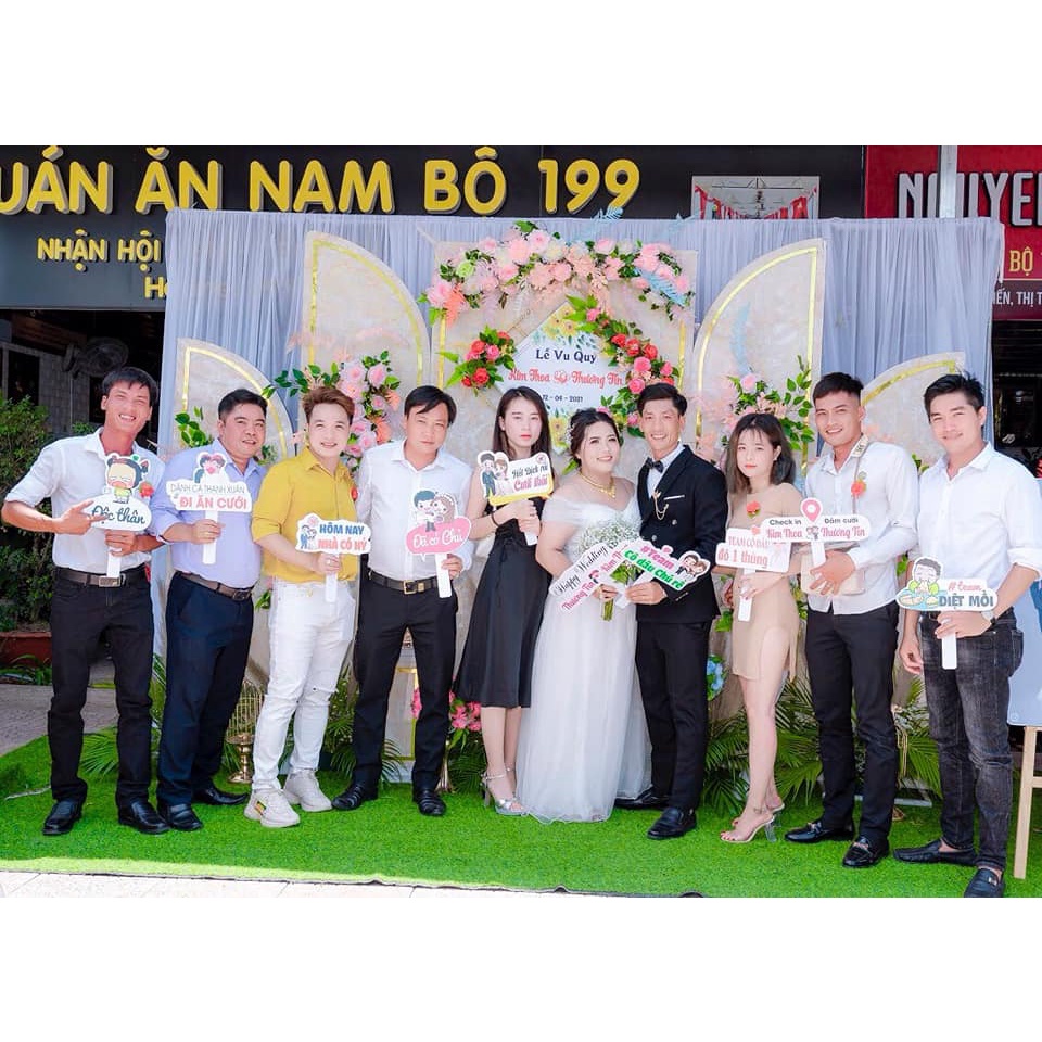 Bảng chụp hình cầm tay _ Hashtag chụp hình đám cưới, đám hỏi, sinh nhật, khai trương, thương hiệu Hafu House M1-50