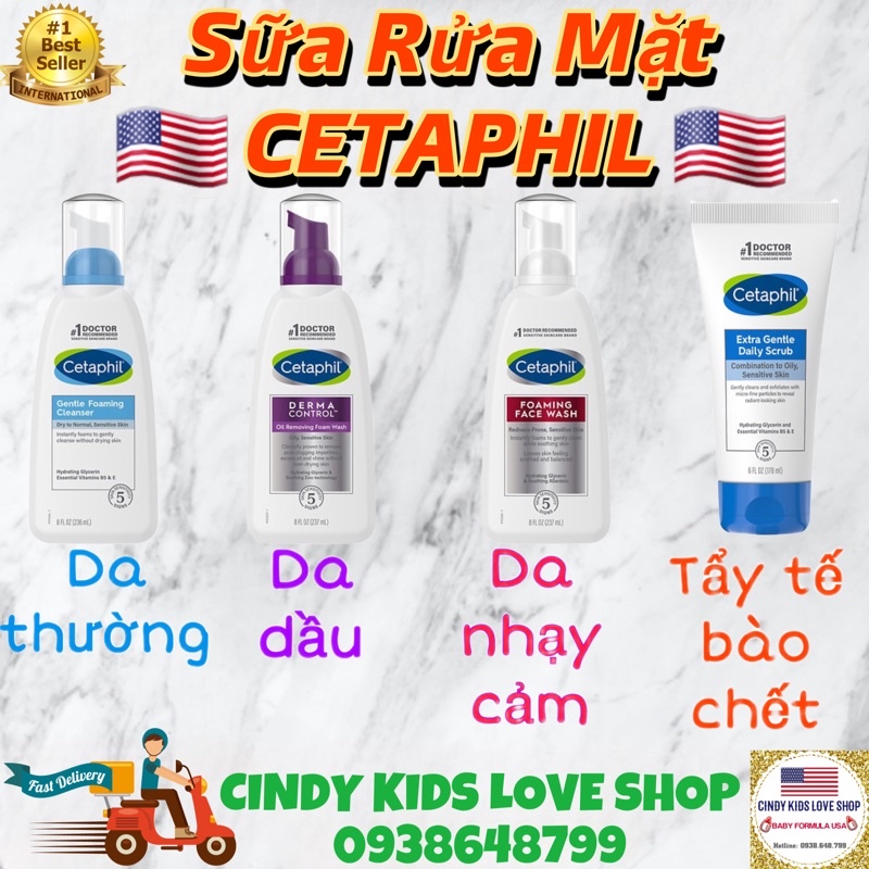 Sữa Rửa Mặt/Tẩy Tế Bào Chết Cetaphil