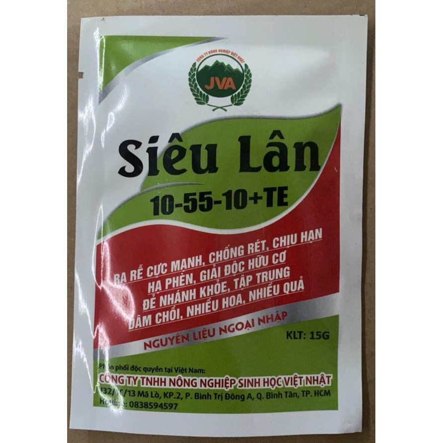 Phân Bón Lá Cao Cấp Siêu Lân Hà Lan gói 15g JVA38 VietNhat