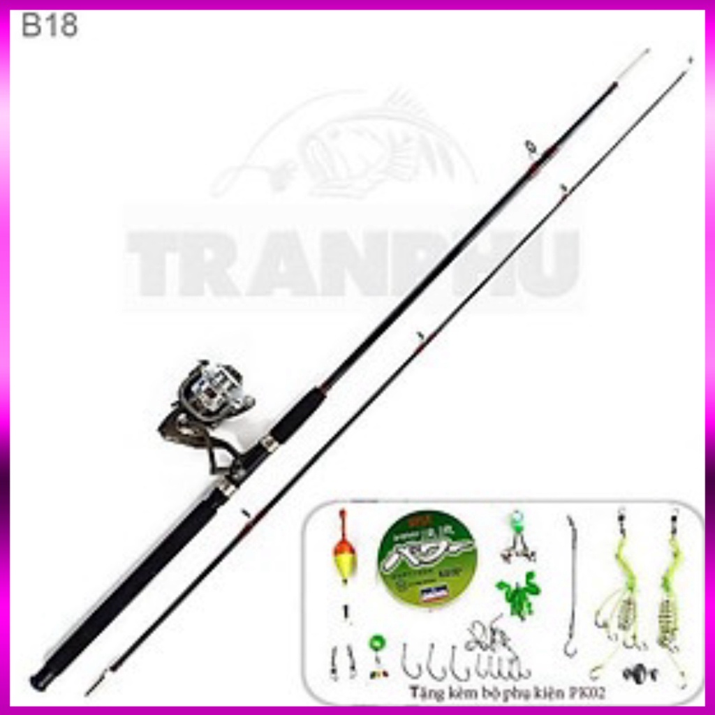 Bộ combo Cần Câu Máy Shimano 2 Khúc Đặc Máy Câu CL Tải Cá Lên Đến 20kg Tặng Kèm Đầy Đủ Phụ Kiện