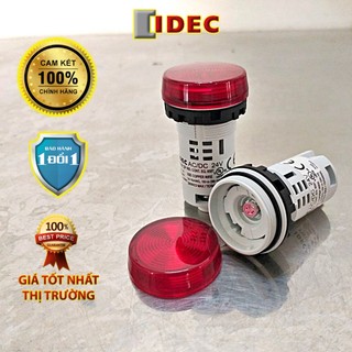 Đèn báo phẳng unibody phi 22 24v ac/dc mầu đỏ yw1p-1uq4r idec