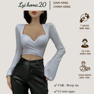 Áo thun croptop có mút ngực Lyihome, form cực chuẩn, chất dày dặn