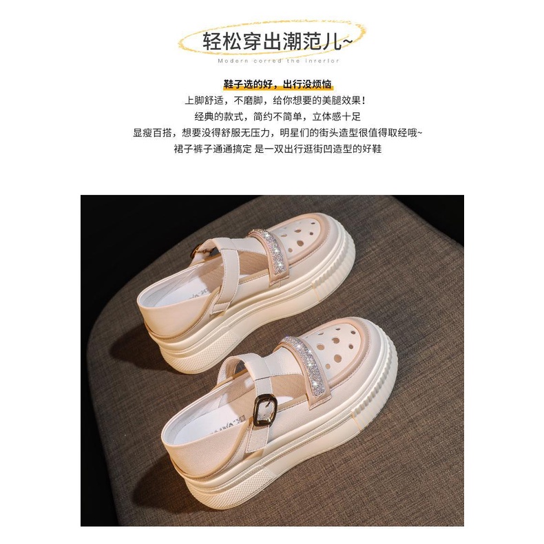 Giày Sandal Thể Thao Đế Dày Thời Trang Mùa Hè 2023 Phong Cách Mới Cho Nữ